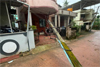 Mangaluru: Power poles collapse on house amid heavy rain, major tragedy averted